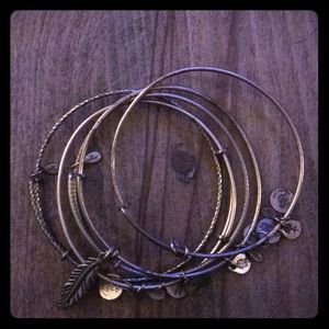 5 Alex and ani bracelets